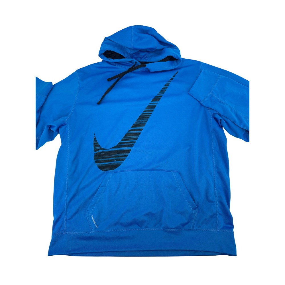 Nike Therma-Fit Hoodie XXL Mens Big Center Swoosh Logo Kangaroo Pocket
